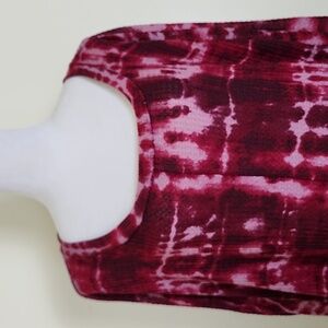 French Laundry Women's Long Sleeve Waffle Texture Maroon Crew Neck Shirt, 2X